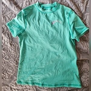 Billabong Aqua T-Shirt with Pink Logo